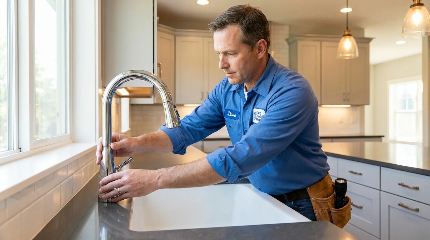Kitchen faucet installation by Johns Plumbing LLC in Glenpool